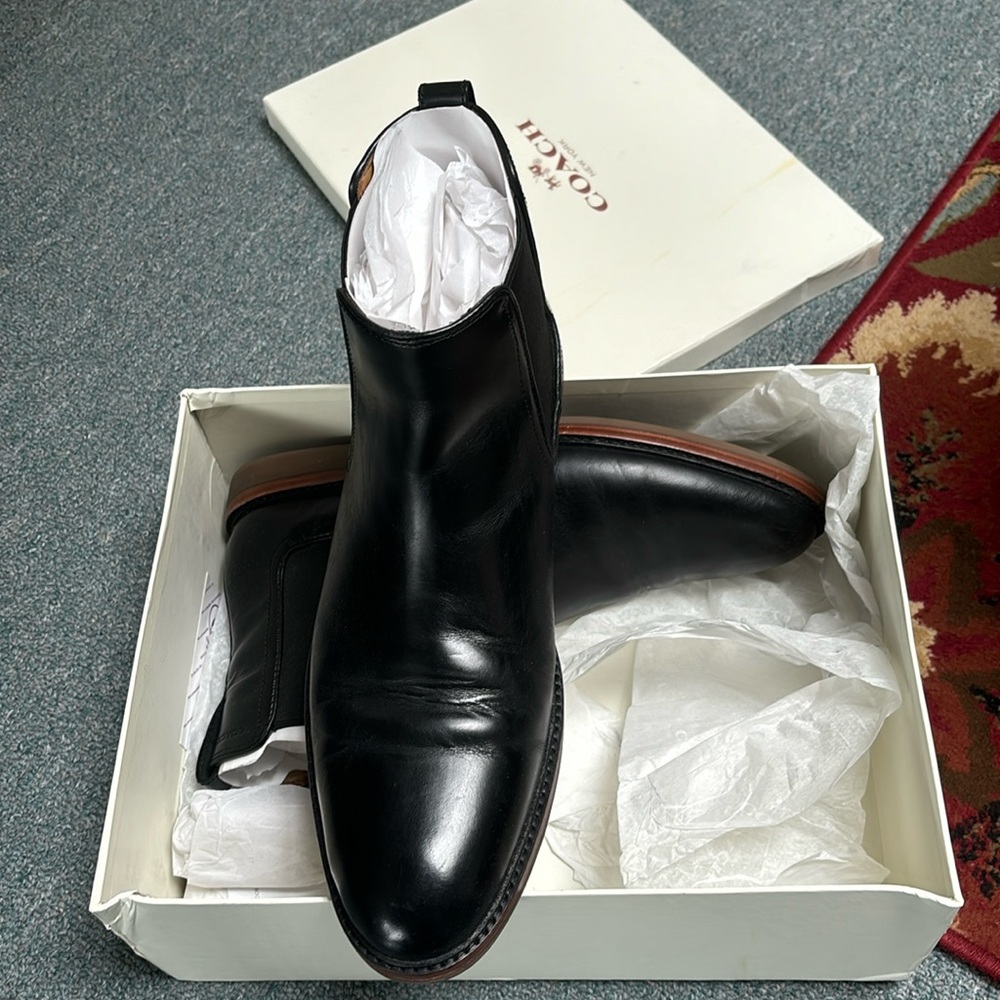Coach leather ankle boots